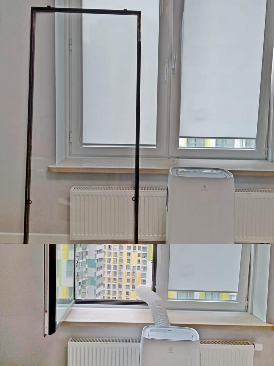 Экран прозрачный для мобильного кондиционера в окно